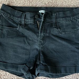 Old navy black wash high rise jean shorts